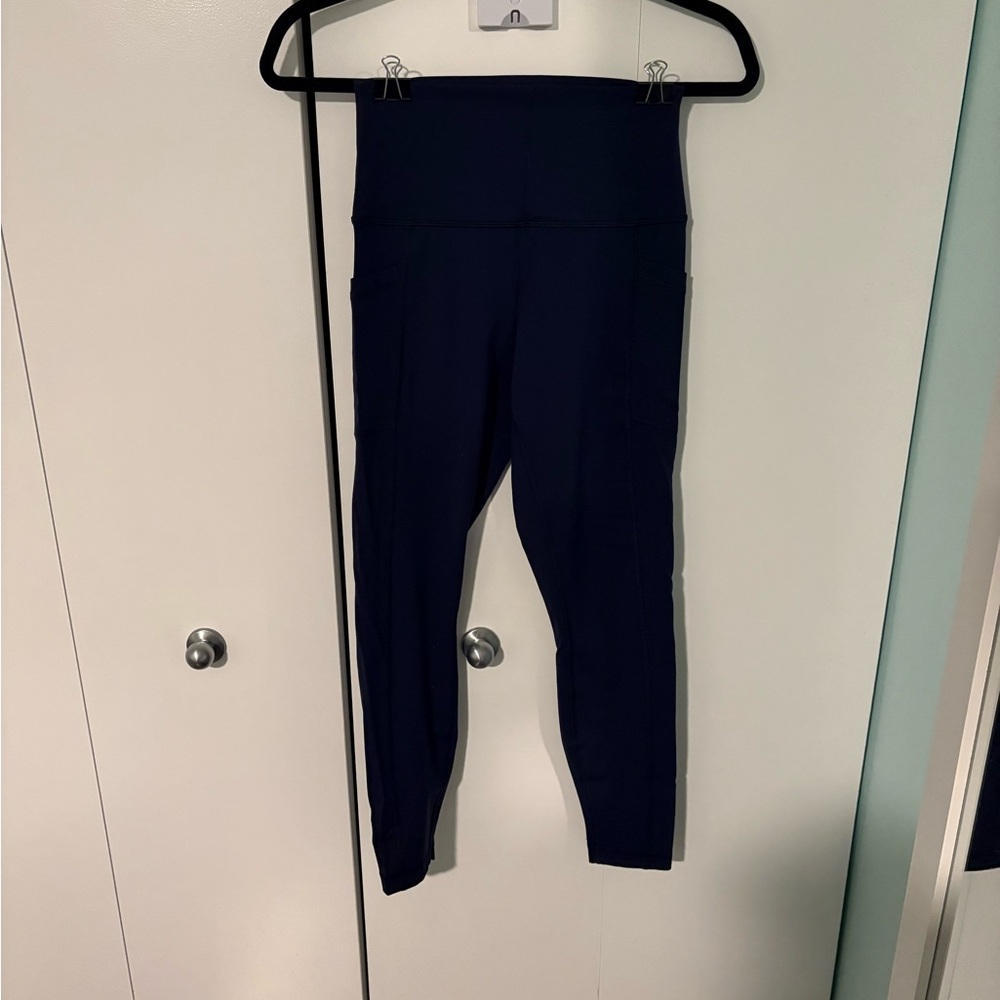 90 Degree By Reflex High-Waist Navy Leggings